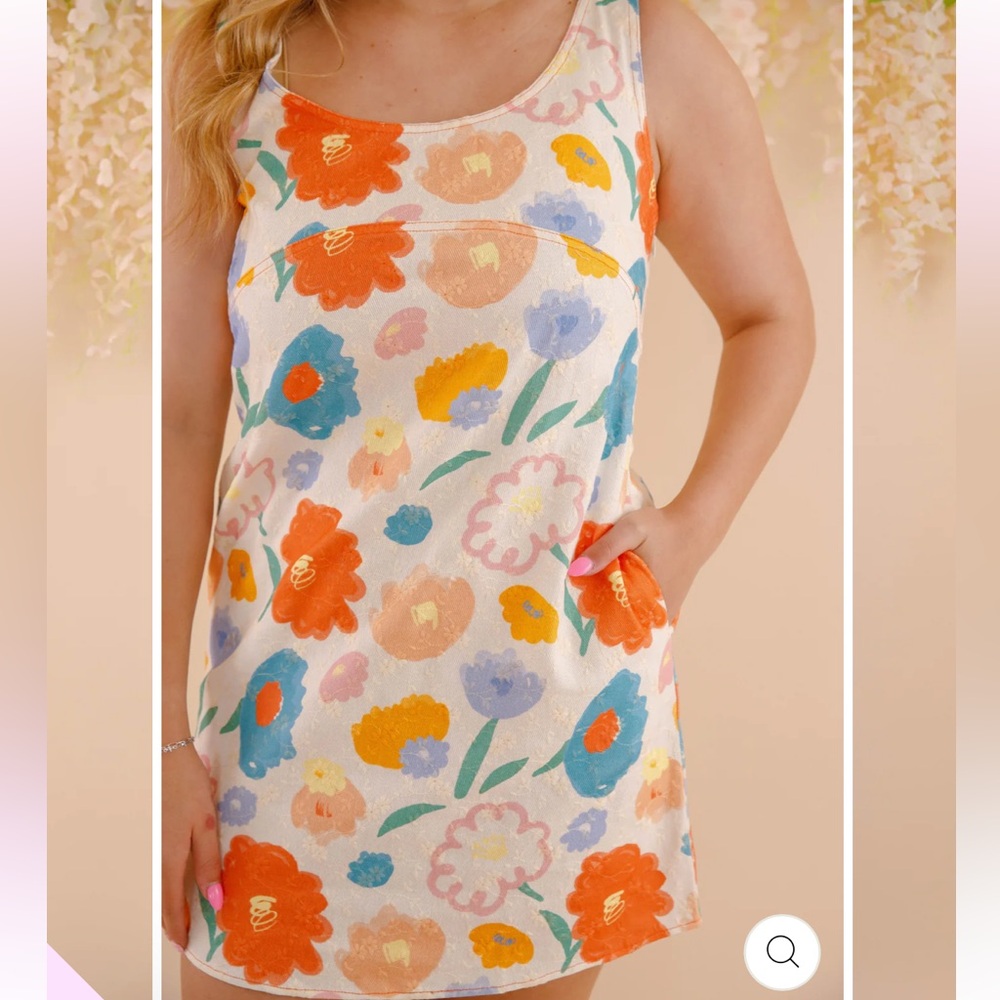 AUREUM Cream Embroidered Cotton Top with Multicolor Floral Accents